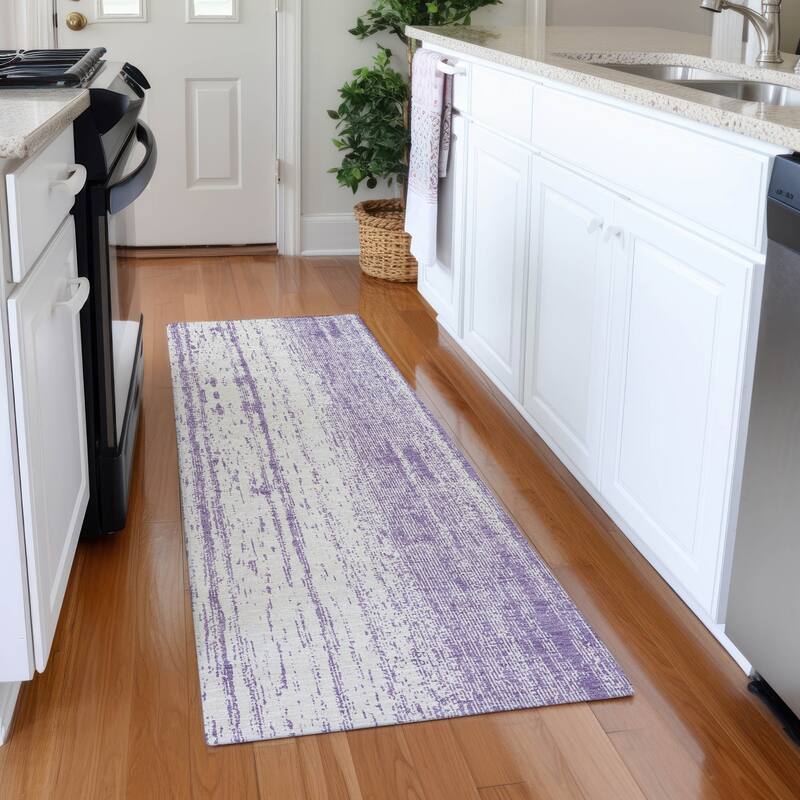 Premium Washable Super Soft Transitional Ombre Mayfield Rug - Purple - 2'3" x 7'6"
