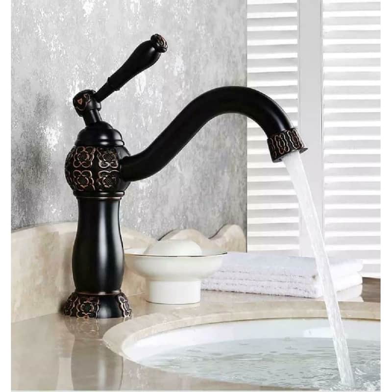 9" Clayborne Oil Rubbed Bronze Bathroom Faucet by SimplyCopper - 9" x 6" x 5.25"