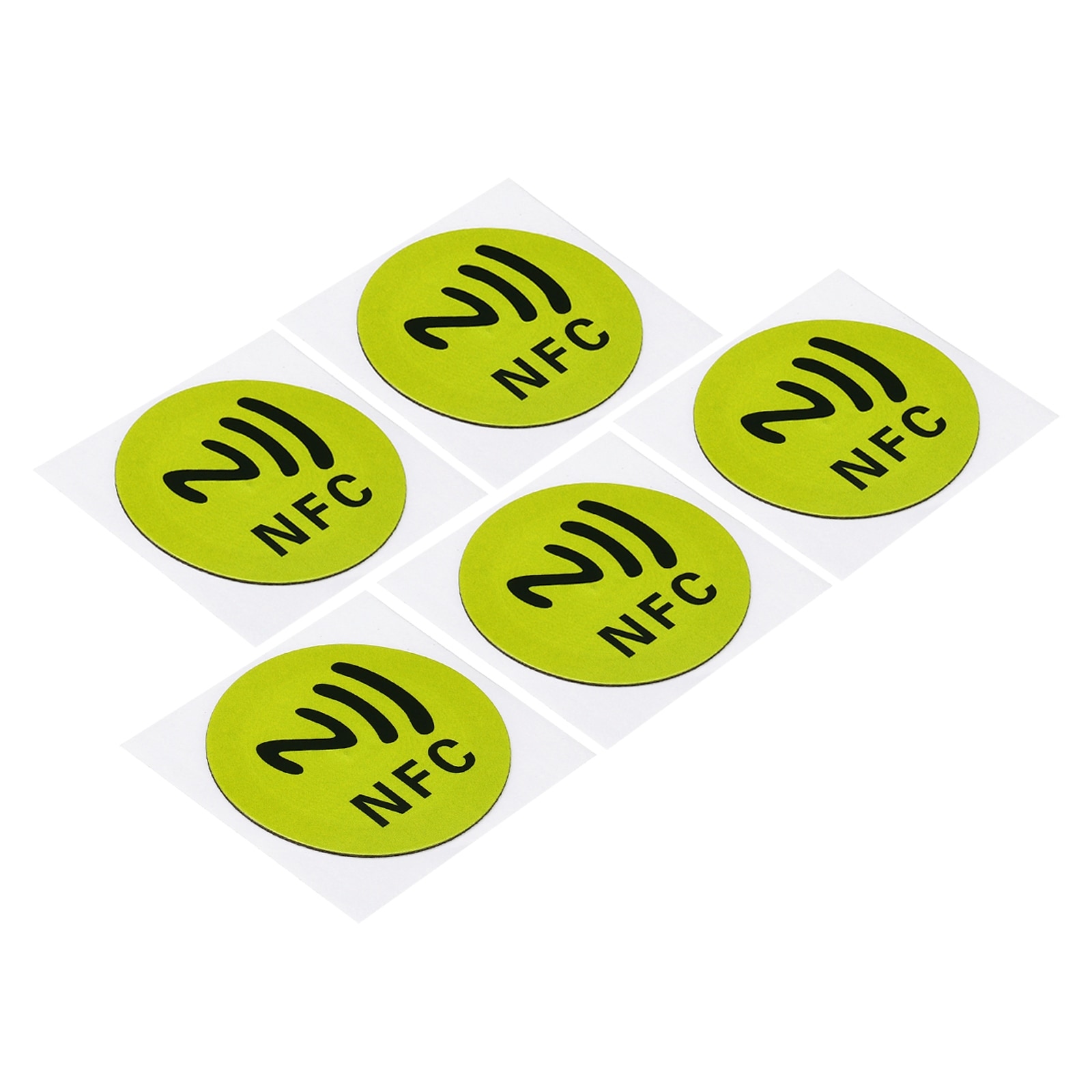 5Pcs NFC Stickers NFC213 Tag Sticker 144 Bytes Blank Round NFC Tags Red