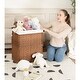 preview thumbnail 79 of 78, Laundry Hamper with Lid Rattan Basket with Removable Bags and Wheels