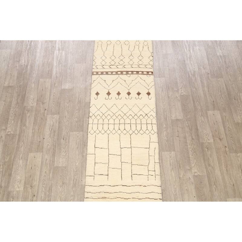 Trellis Moroccan Oriental Runner Rug Handknotted Wool Carpet 2'5" x
