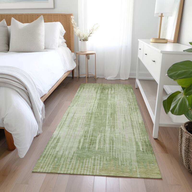 Machine Washable Indoor/ Outdoor Chantille Abstract Ombre Rug