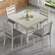 preview thumbnail 1 of 13, VECELO 47" Square Dining Table Set, Modern Dining Table and Chairs Set for 4-6 Person