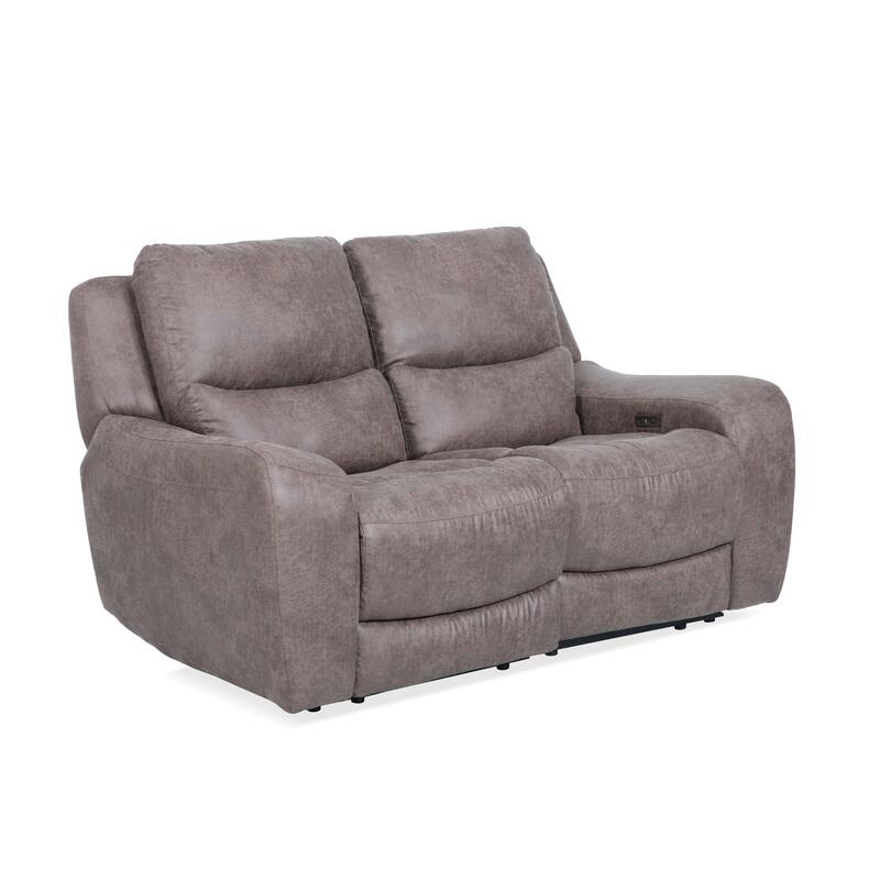 Furniture of America Evelio Modern 3-Piece Oversized Power Recline Sofa Set with USB Ports