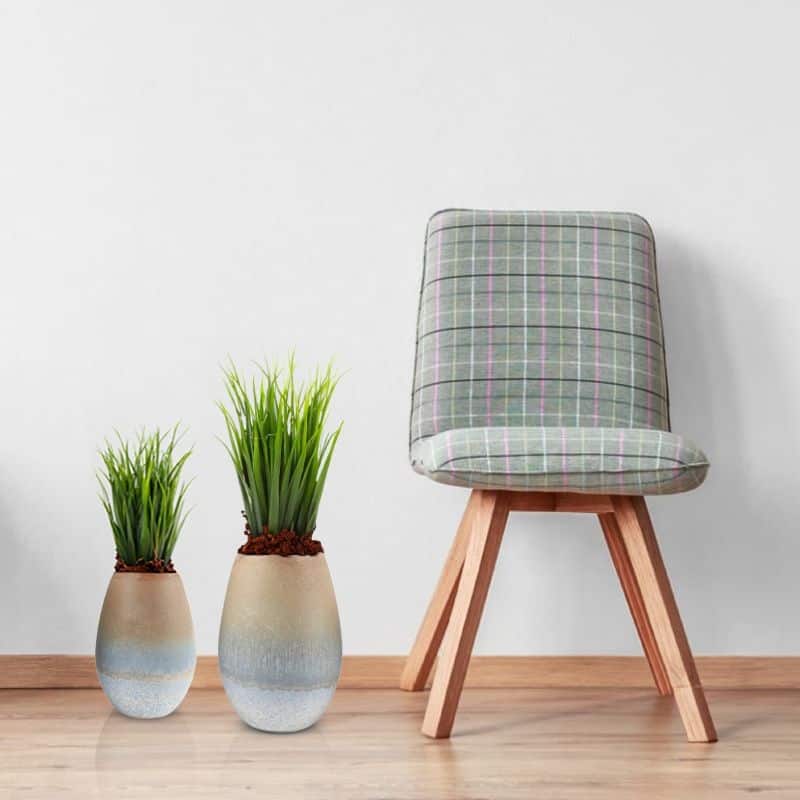 ARIA HOME Set of Two Ombre Coastal Chic Ceramic Vases