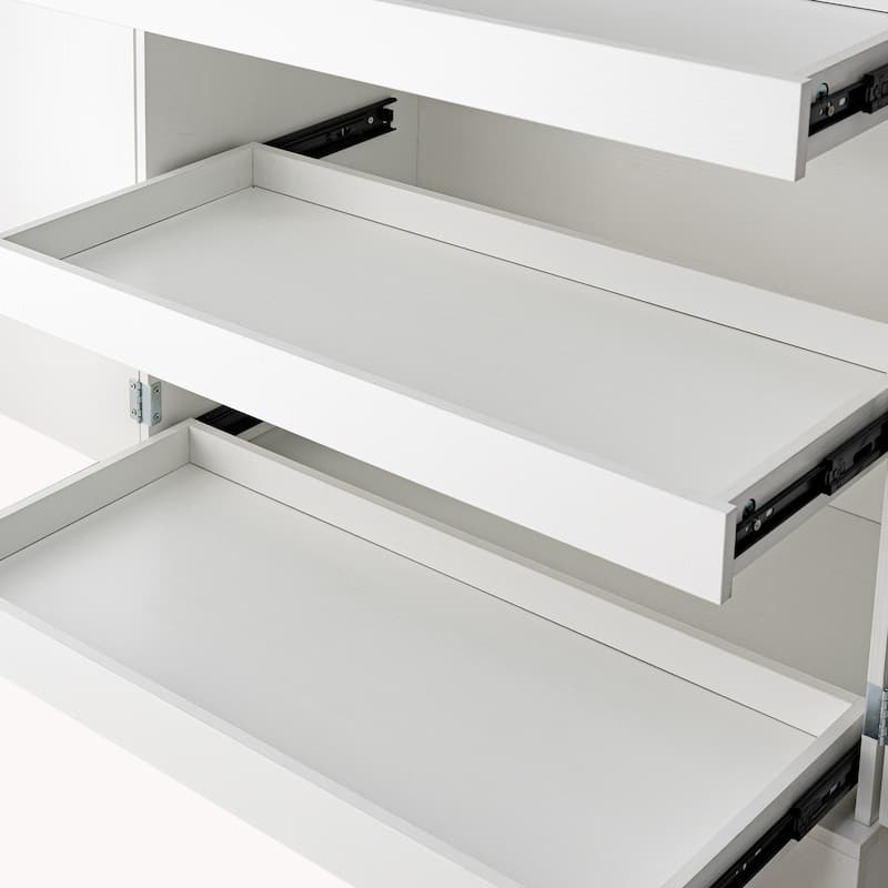 Kitchen Pantry Cabinet with 3 Pull Out Shelves, Pantry Storage Cabinet w/ 6 Door Shelf & Adjustable Shelf, Freestanding Cupboard