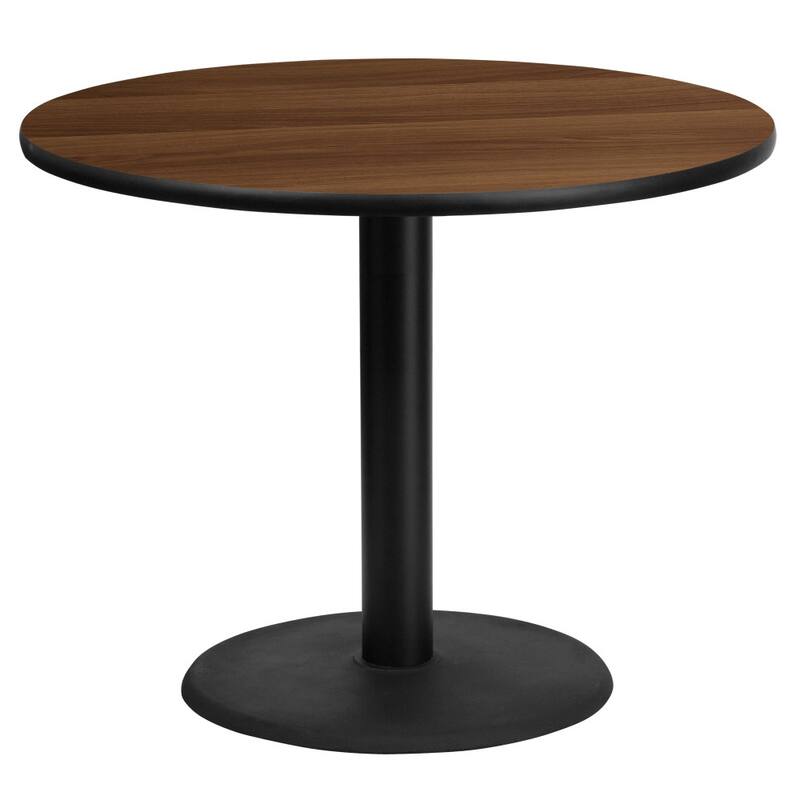 36'' Round Laminate Table Top with 24'' Round Table Height Base - 36"W x 36"D x 31.125"H - 36"W x 36"D x 31.125"H