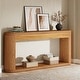 preview thumbnail 3 of 7, 63-In Fluted Console Table for Entryway, 2 Tier Narrow Sofa Table with Storage - 11.81"D x 62.99"W x 31.5"H