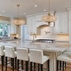 preview thumbnail 12 of 33, Retro French 4/5-Light Antique Brass Globe Crystal Chandelier Kitchen Island Pendant
