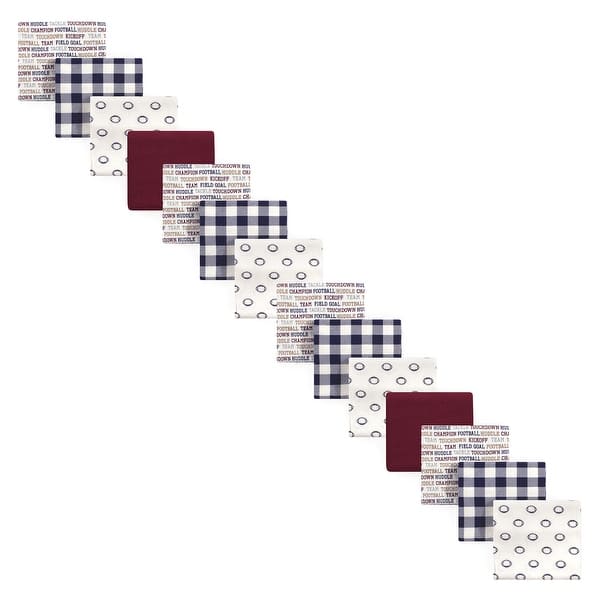 slide 1 of 1, Hudson Baby Infant Boy Cotton Flannel Receiving Blankets Bundle Set, Football 14-Pack, One Size - Football 14-Pack - One Size One Size - Football 14-Pack