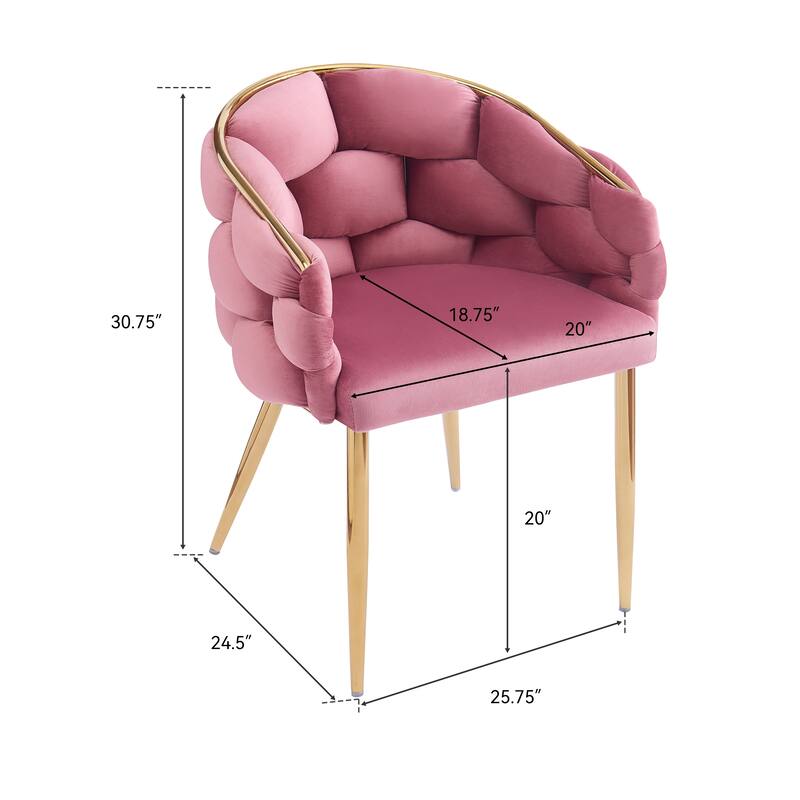Handmade Accent Chair Balcony Chair Velvet Armchair Dining Chair