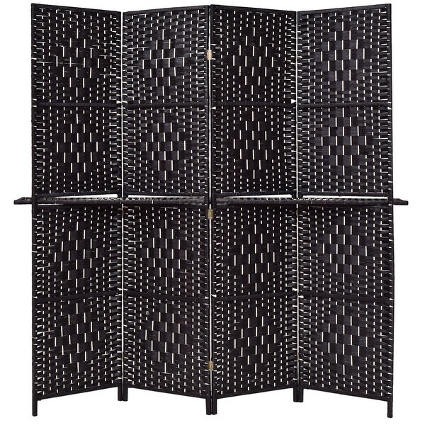 Shop Costway Folding 4 Panel Room Divider Removable Display