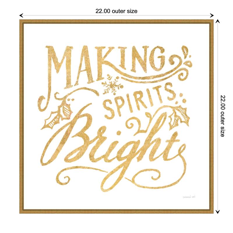 White and Bright Christmas I by Danhui Nai Framed Canvas Wall Art