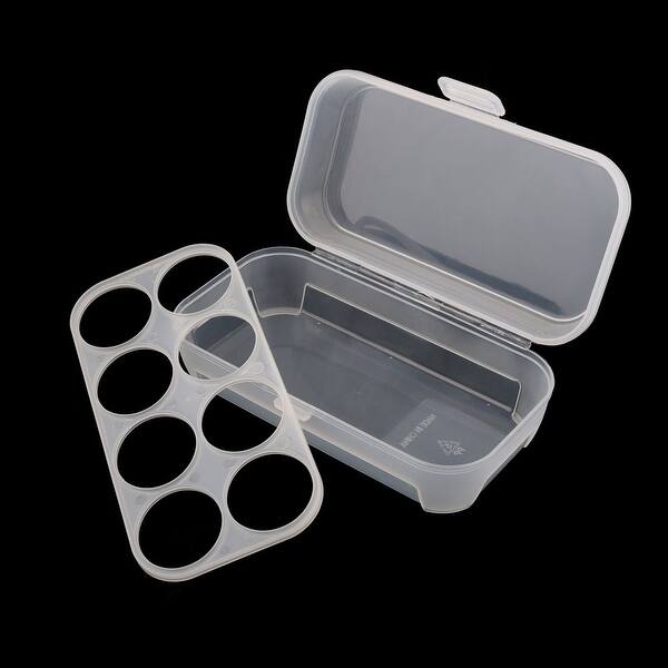 Shop Kitchen Plastic Rectangle Shaped 8 Slots Eggs Holder Storage