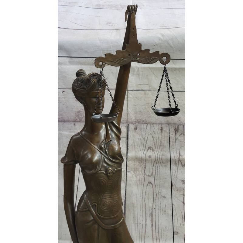 Themis Justitia Hot Cast Bronze Blind Lady Of Justice Lawyer Attorney Gift Decor