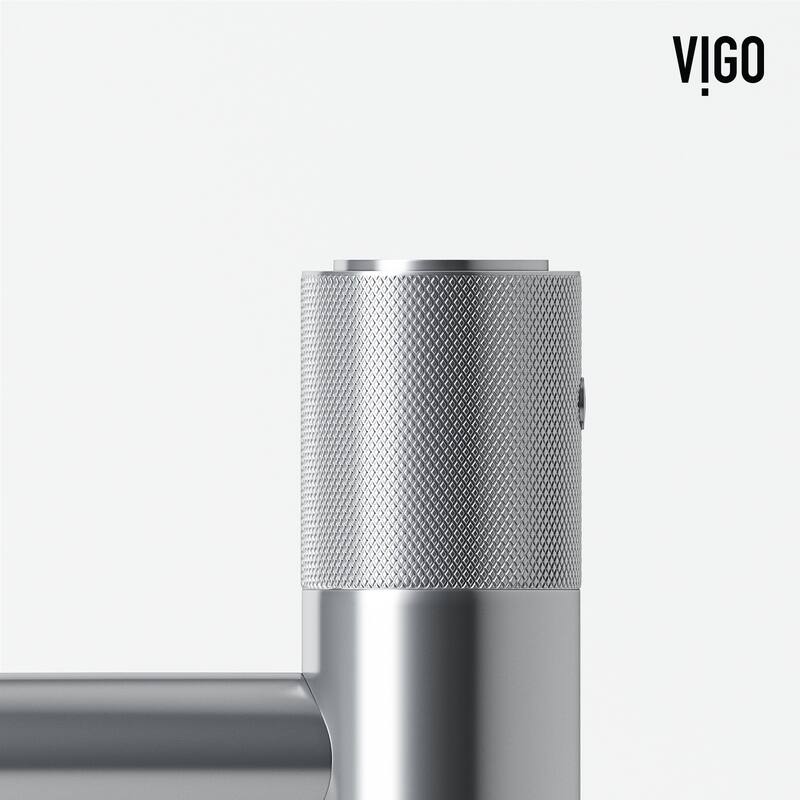 VIGO Apollo 8" H Button Operated Single Hole Bathroom Faucet