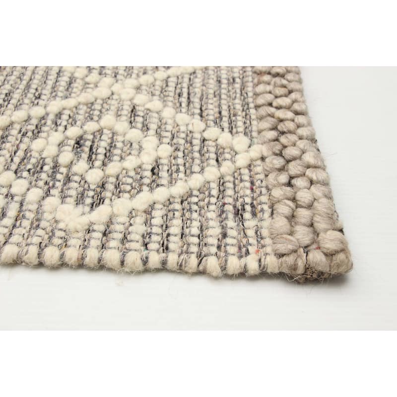 ECARPETGALLERY Braid weave Sienna Taupe Wool Rug - 4'11 x 8'4