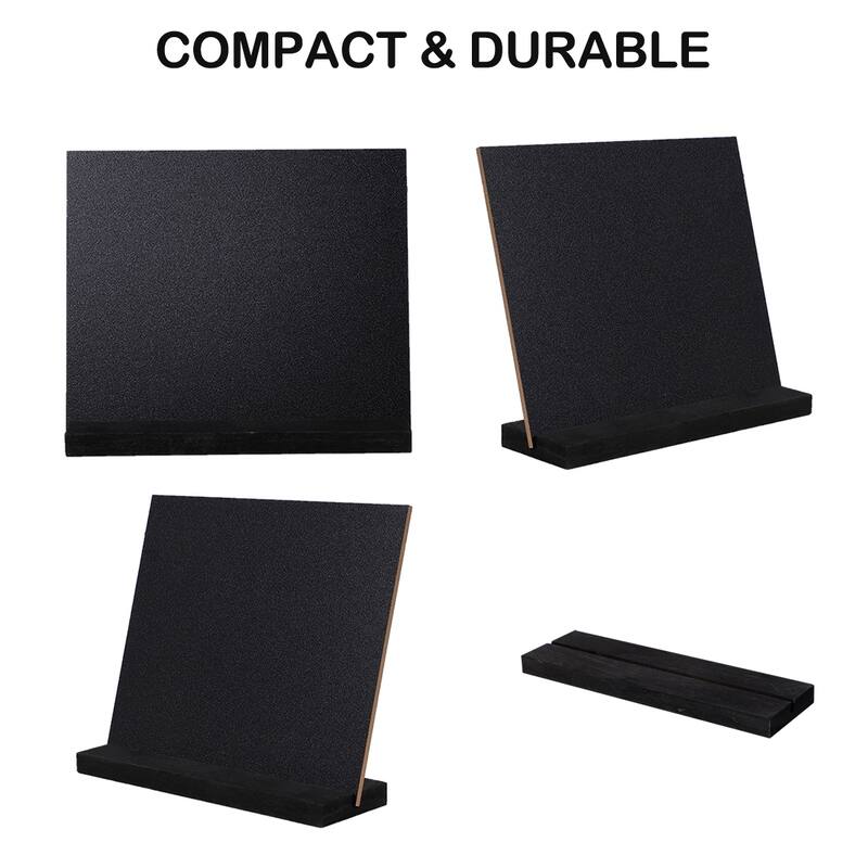 Wood Mini Chalkboard Sign w Easel Stand for Weddings Double Side Sign - Black