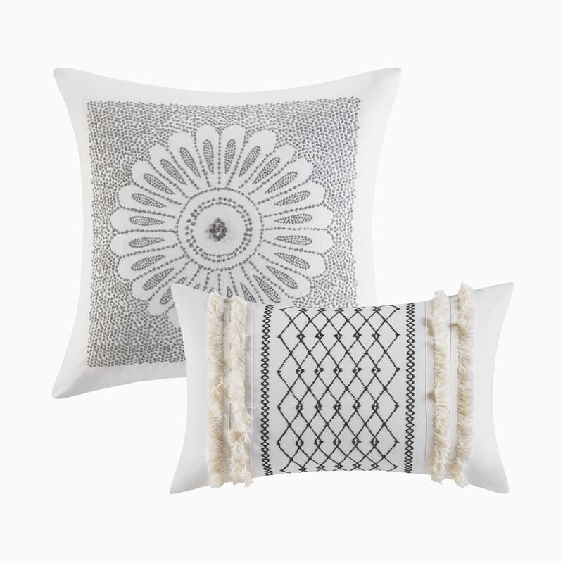 GDF Studio - Imani Cotton Printed Comforter Set with Chenille Detailing