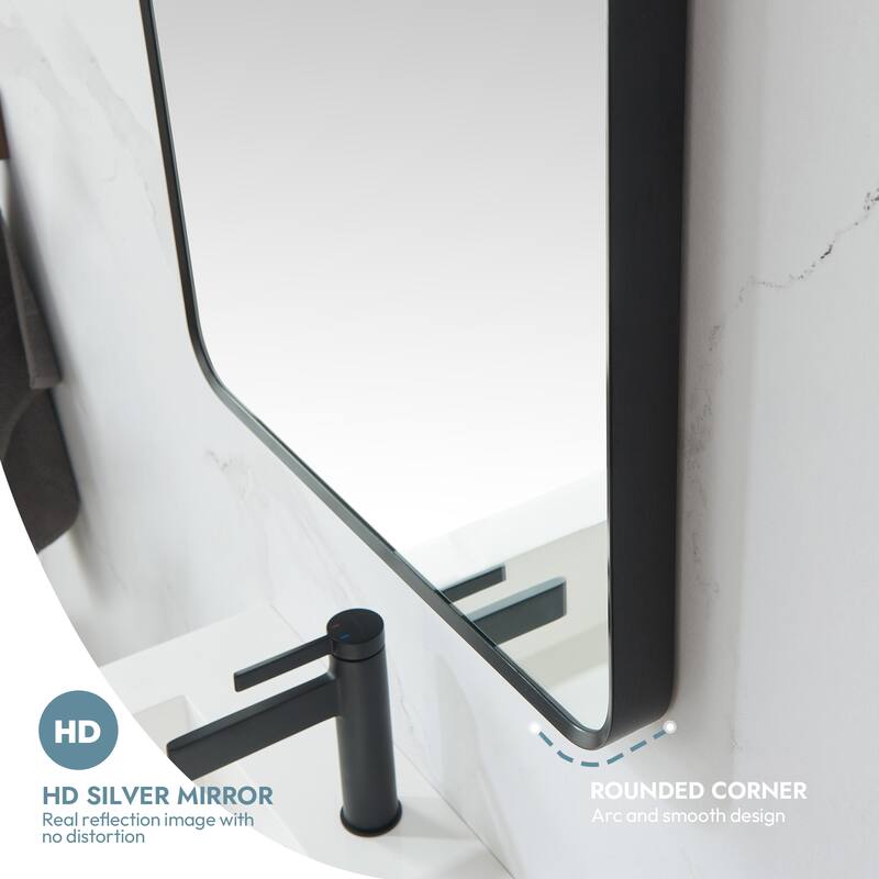 Mutriku Rectangle Aluminum Framed Wall Mount Mirror