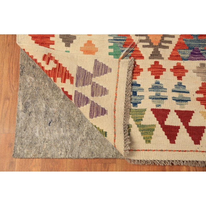 Oriental Kilim Large Rug Hand-Woven Wool Carpet - 10'1"x 16'0"