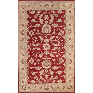Red Traditional Floral Assorted Oriental Area Rug Wool Hand-tufted - 5 ...