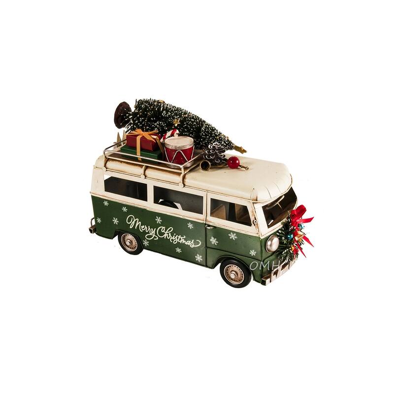 Handmade 1960s Volkswagen Bus Christmas Model