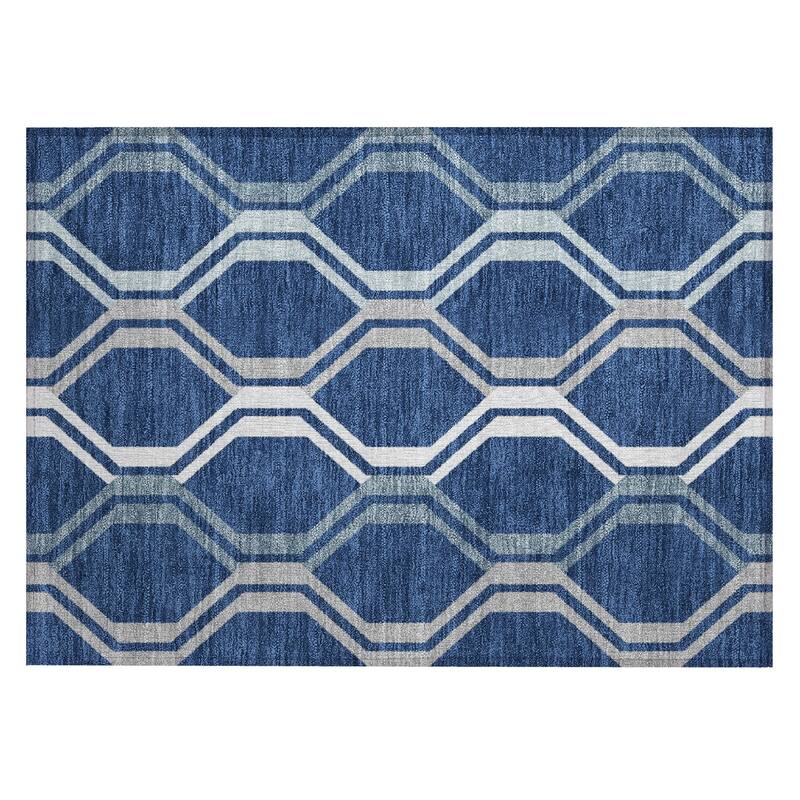 Machine Washable Indoor/ Outdoor Contemporary Dimensions Chantille Rug
