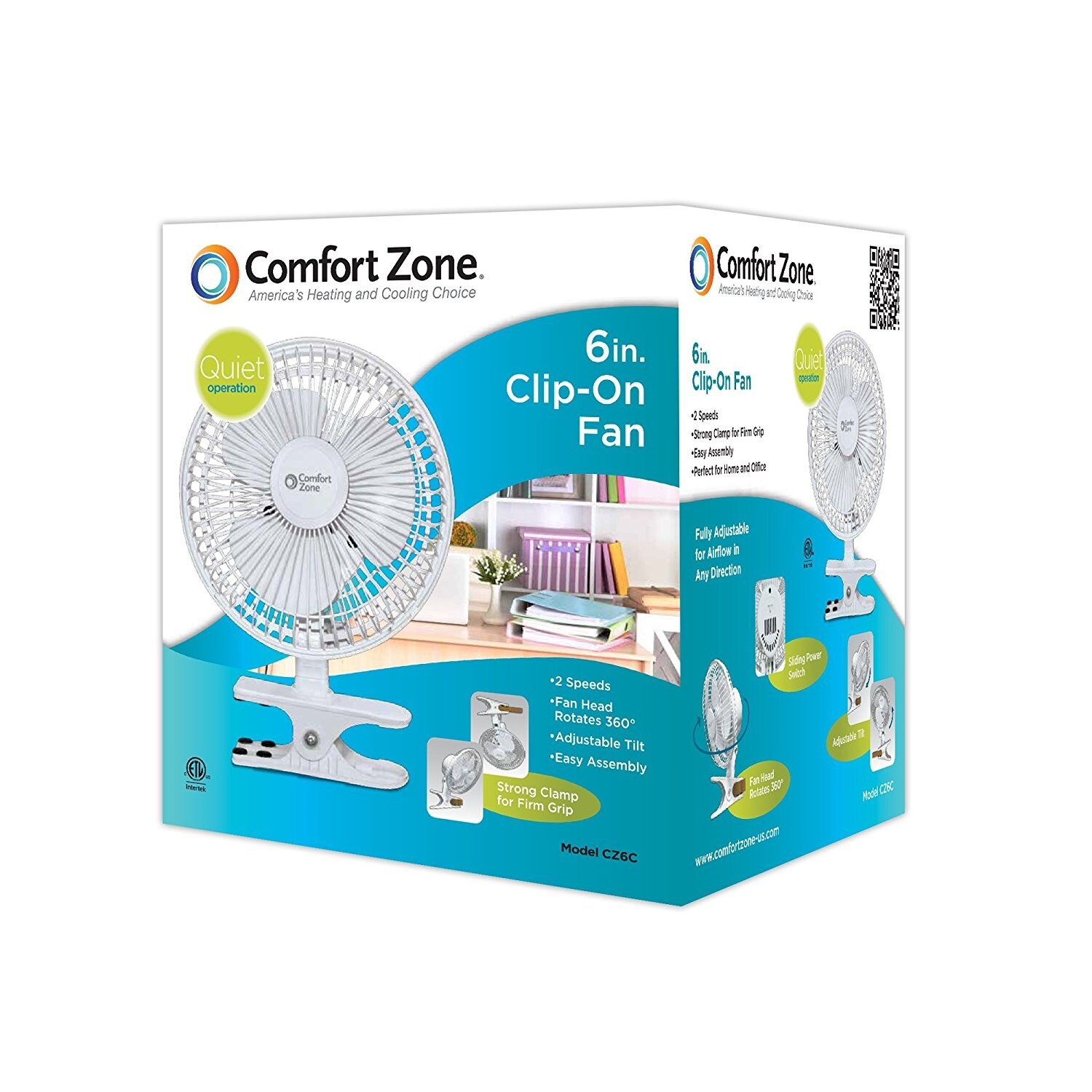 Shop Comfort Zone 6 Inch Fan Great For Table Tops Night Stands