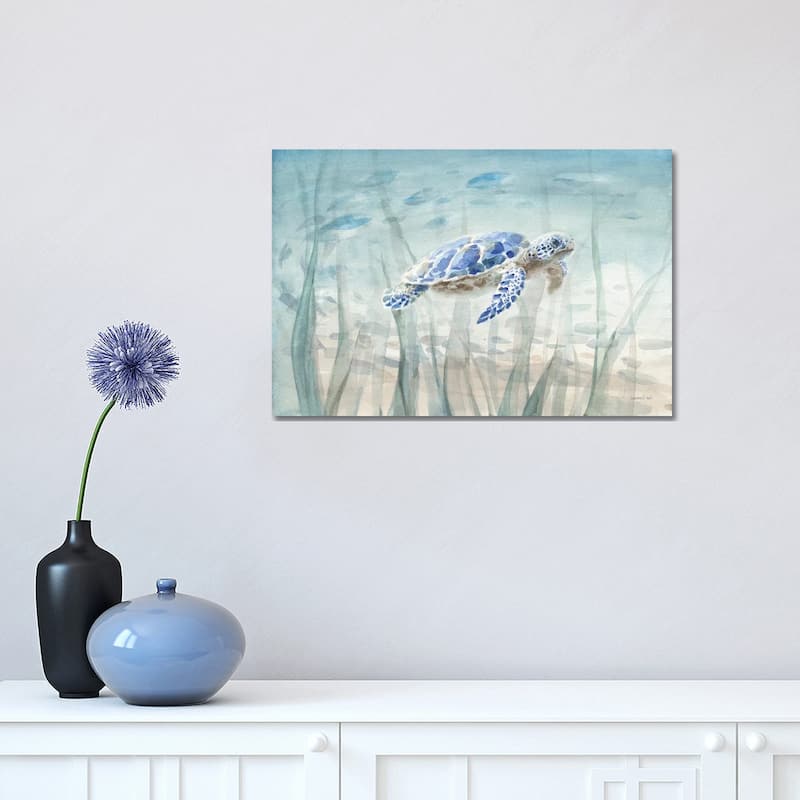 iCanvas "Undersea Turtle" by Danhui Nai Canvas Print - 12x18x1.5