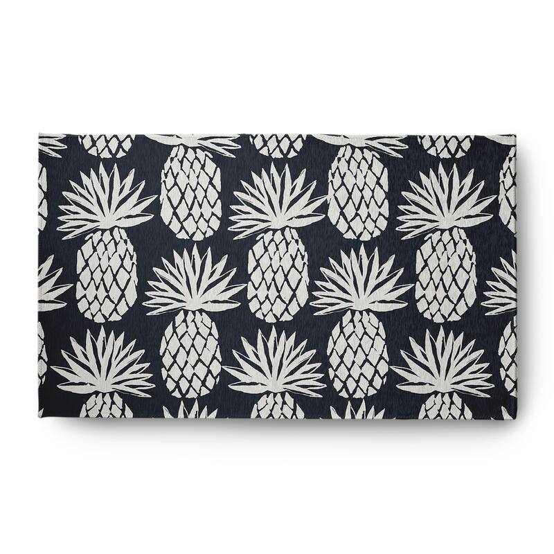 Pineapple Pattern Indoor/Outdoor Rug - Shark Blue - 3' x 5'