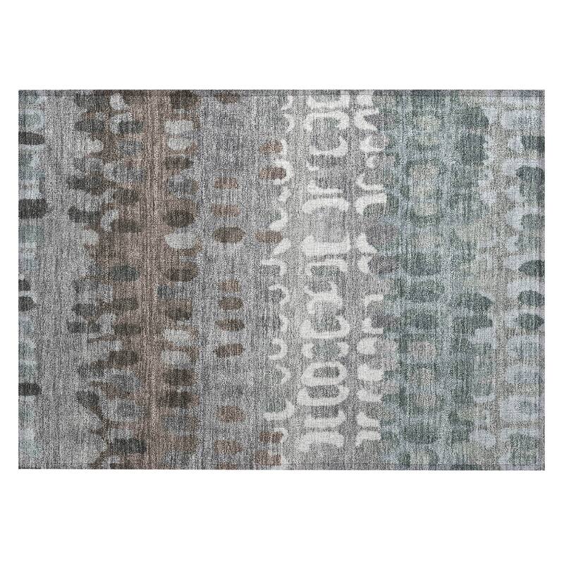 Machine Washable Indoor/ Outdoor Modern Trezze Chantille Rug