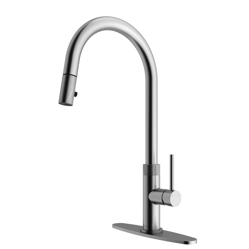 VIGO Bristol 19" H Single Handle Pull-Down Sprayer Kitchen Faucet