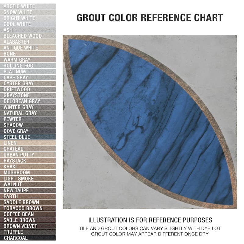Merola Tile Renaissance Deco Indigo Mandorla 7-7/8" x 7-7/8" Porcelain Floor and Wall Tile
