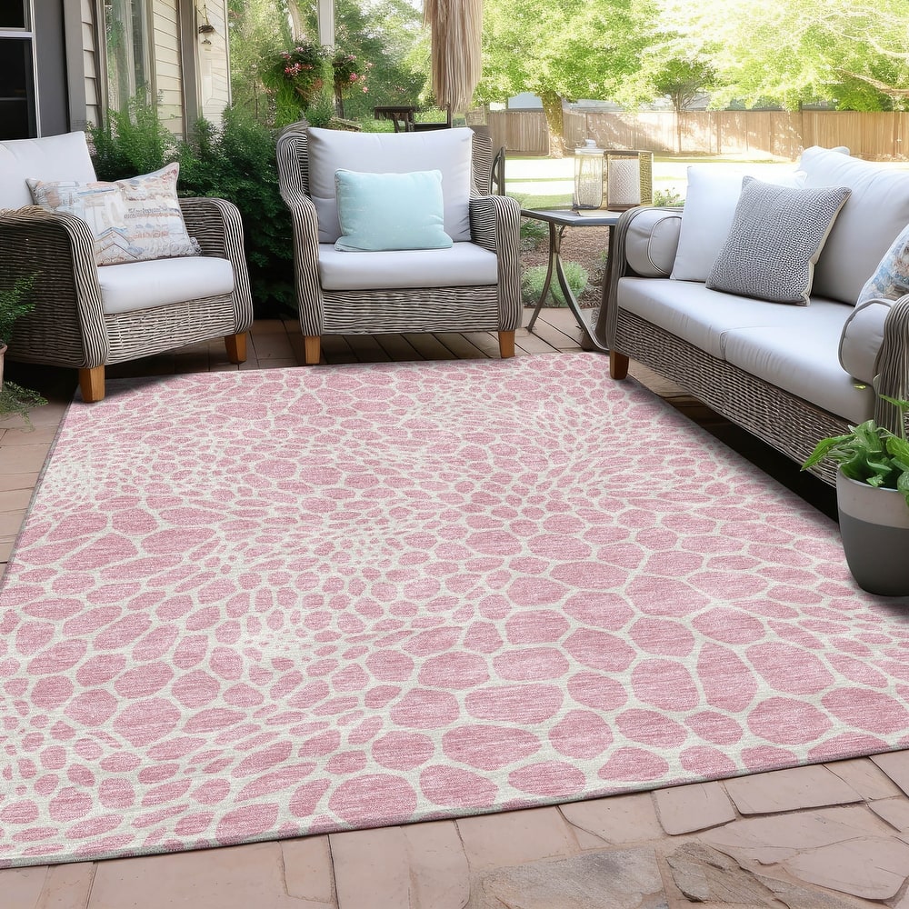 Machine Washable Indoor/ Outdoor Chantille Animal Print Rug