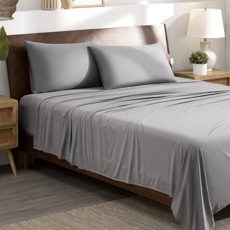 Bare Home Microfiber Stretch Knit Sheet Set