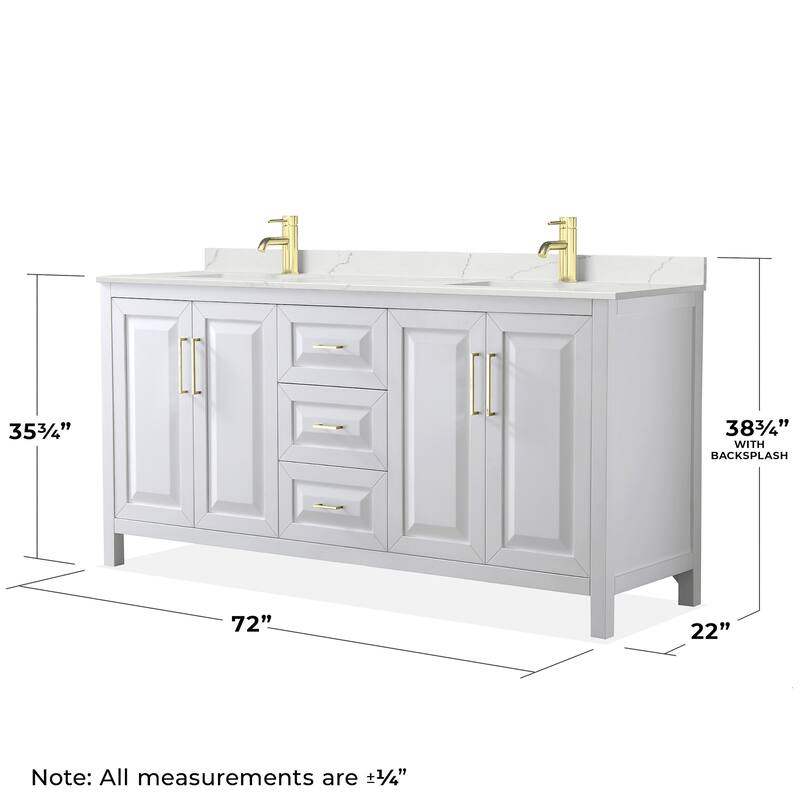 Wyndham Collection WCV252572D-QTZ-UNSMED Daria 72" Free Standing