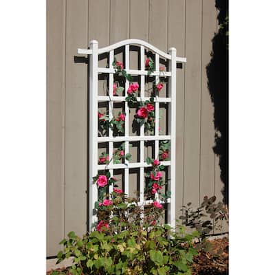DuraTrel Melrose 35" x 75" White Vinyl Trellis