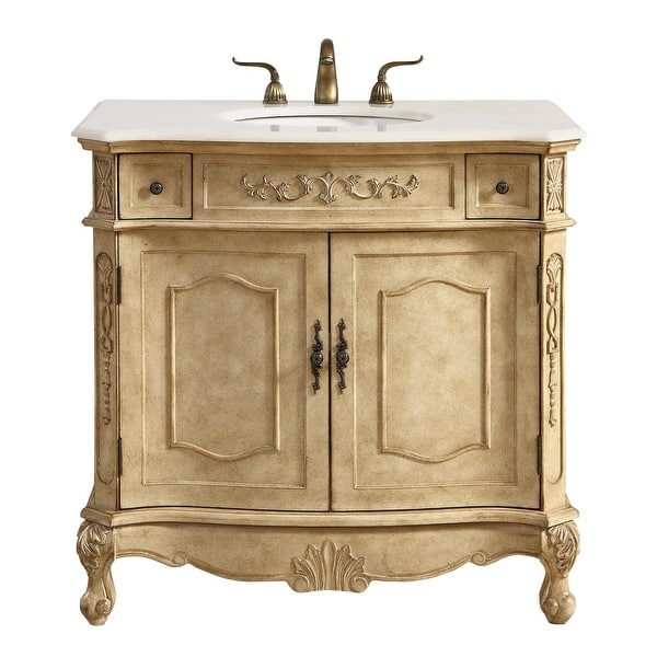 Shop Victorian Style Bathroom Vanity Cabinet Set With Marble Top Overstock 31301594