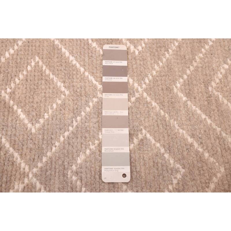 ECARPETGALLERY Hand-knotted Tangier Taupe Silk, Wool Rug - 5'1 x 7'11