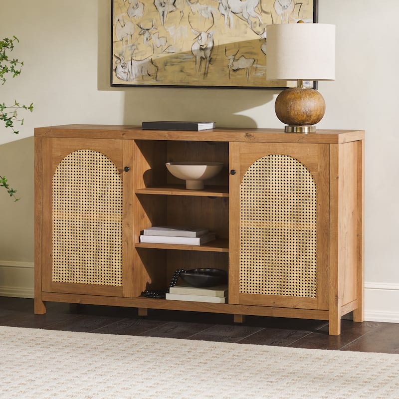 Middlebrook Designs 2-Door 58 inch Sideboard with Arched Rattan Panels