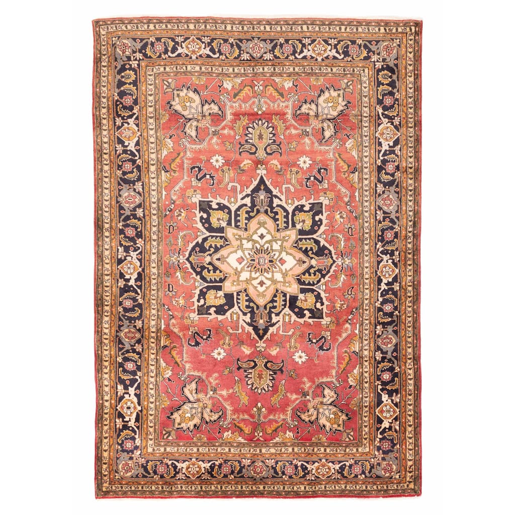 ECARPETGALLERY Hand-knotted Sarabi Red Wool Rug - 6'7 x 9'6