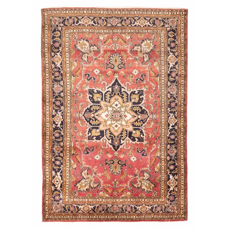 ECARPETGALLERY Hand-knotted Sarabi Red Wool Rug - 6'7 x 9'6