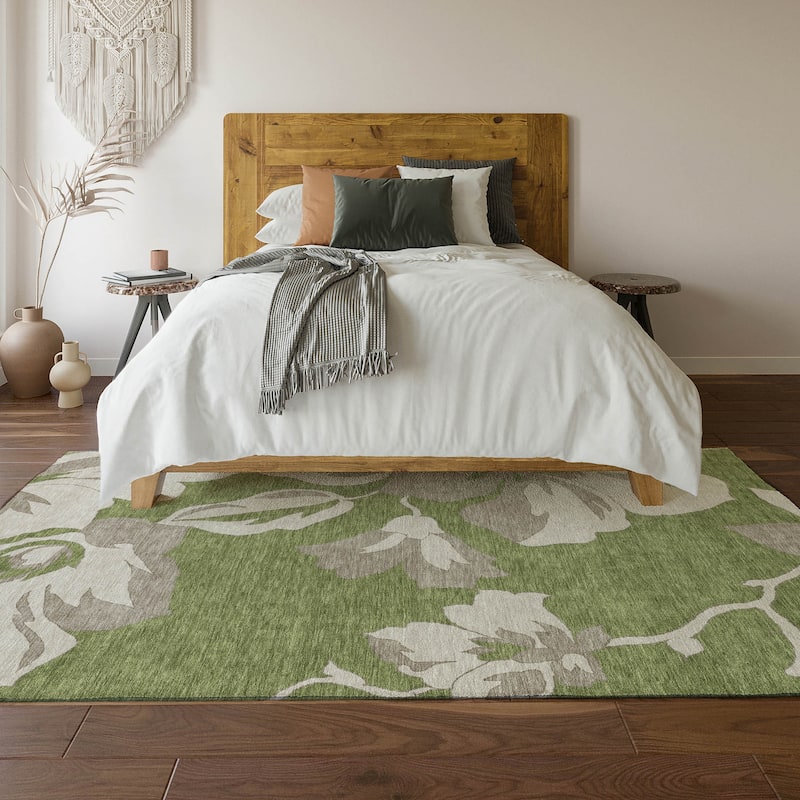 Premium Washable Super Soft Modern Floral Mayfield Rug