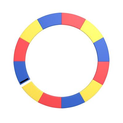 Multicolor PVC Foam Trampoline Safety Pad with Elastic Straps - Multi Color