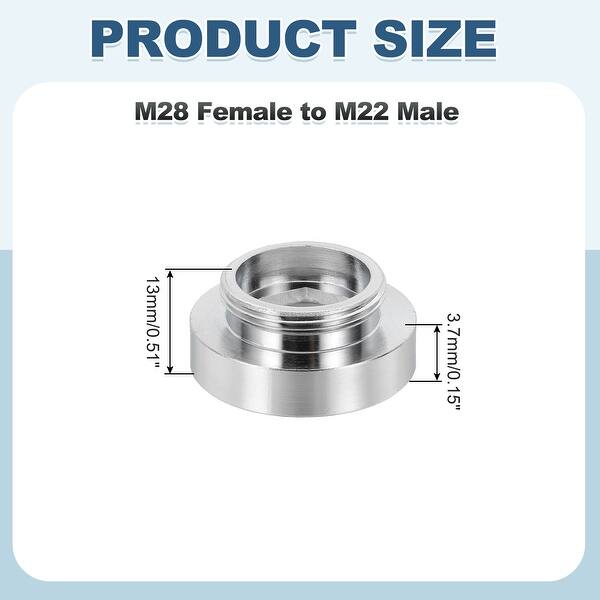 dimension image slide 15 of 23, Faucet Aerator Adapter, Male to Male Brass Faucet Adapter with Washer for Kitchen Bathroom Sink Water Filter - Silver