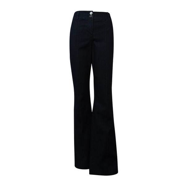Style & Co. Women's Wide Leg Mid Rise Trouser - rinse