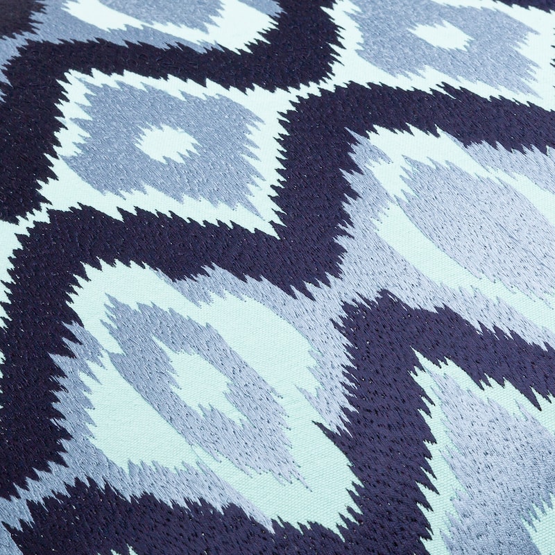 Krishae Ikat Embroidered Throw Pillow