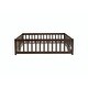 preview thumbnail 9 of 69, Queen Size Floor Bed with Fence, Door, Rubber Wood Frame & Safety Guardrails