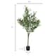 Artificial Olive Tree 6-Foot Potted Faux Plant with Fruit by Pure ...